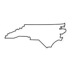 north carolina outline map