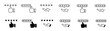 Vector icons of rating and customer review responses displayed in stars vector