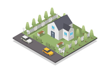 Sticker - Modern isometric house