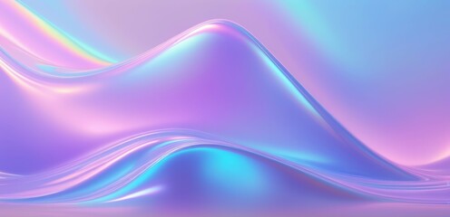 Wall Mural - Holographic waves background