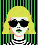 Fototapeta Big Ben - Woman modern icon avatar. Woman design. Abstract contemporary poster. Wall art design. Vector stock