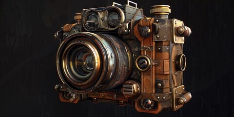 Poster - A camera placed on a table, suitable for various business and technology concepts