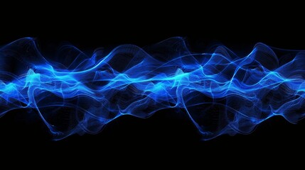 Aufkleber - Abstract Blue Waves Digital Artwork