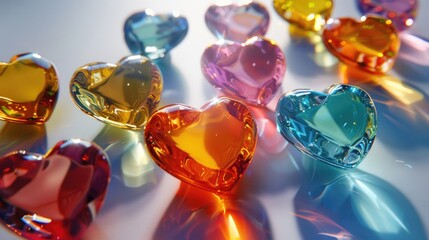Aufkleber - Close up view of multiple colored diamonds, perfect for jewelry or luxury concepts
