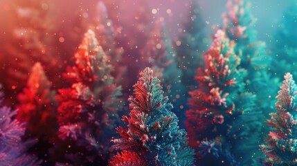 Poster - A close-up view of a bunch of trees. Suitable for nature and environmental concepts