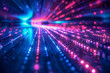 Futuristic Blue and Pink Data Stream Technology Background