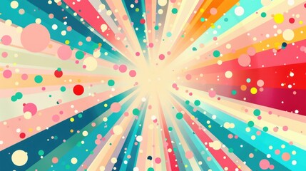 Poster - A vibrant background filled with dots and circles. Perfect for adding a pop of color to designs