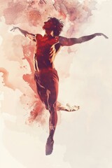 Poster - A man captured mid-air jump, suitable for various uses