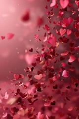 Poster - Hearts floating in the sky, suitable for Valentine's Day projects