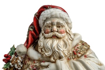 Canvas Print - A detailed view of a Santa Claus statue, perfect for holiday concepts