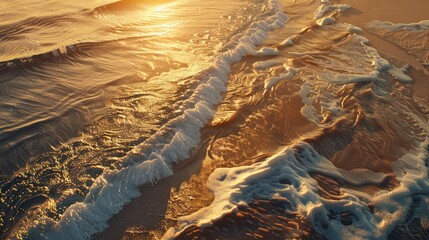 Poster - Beautiful sunset scene on the beach, perfect for travel or nature themes