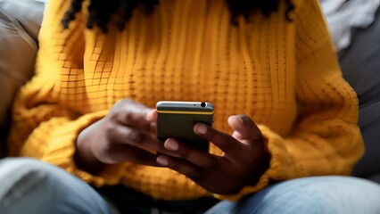 A smartphone in women's hands