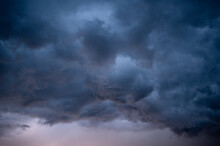 Stormy Sky Clouds At Sunset
