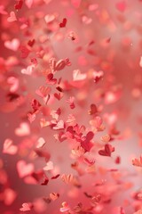 Poster - A bunch of hearts flying in the air, perfect for Valentine's Day cards