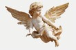 A statue of an angel with wings. Suitable for various design projects
