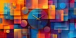 Time Melding With Chaos: Kitan Clock on Kaleidoscopic Background