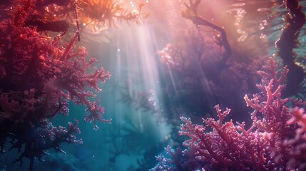 Aufkleber - Sun shining through trees reflecting on water, ideal for nature and relaxation concepts