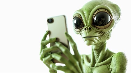 Poster - Close up of a person holding a cell phone. Suitable for technology concepts