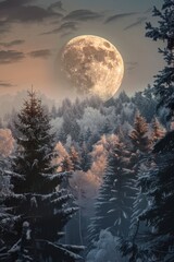 Aufkleber - A serene winter scene perfect for seasonal designs