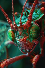 Poster - Detailed view of a colorful bug, suitable for educational materials