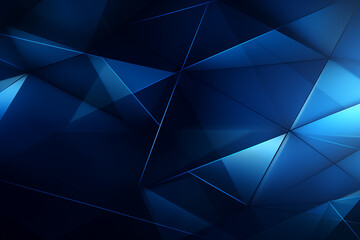 Wall Mural - A mesmerizing blue linear pattern emerges, forming an abstract geometric tech background 