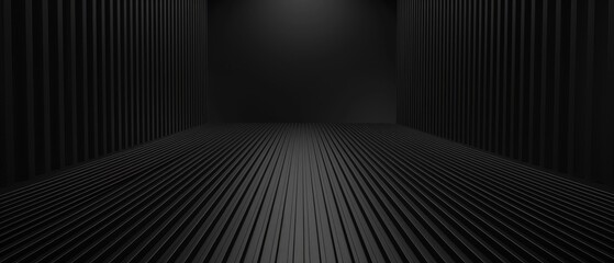 Leinwandbilder - Abstract black anthracite gray 3d room texture for product presentation concept with metallic panels decor and light from spotlights..