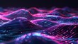 Digital waves moving across a neon-lit space 3D style isolated flying objects memphis style 3D render   AI generated illustration
