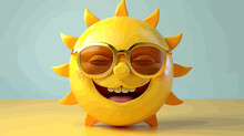 A Yellow Ball With Sun Glasses And A Smile