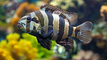 Wall Mural - sea fish underwater.