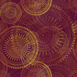Fototapeta  - Mandala Pattern. Seamless, repeatable pattern perfect for background, fabric, wallpaper or wrapping paper