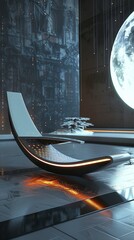 Poster - Futuristic seesaws that respond to weight   AI generated illustration