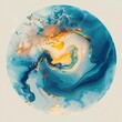 Abstrakcyjna wizja planety ziemi - topniejące lodowce