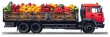 A Shipment Truck Delivers A Mix Of Fresh Produce, Ensuring Nutritious Options For Grocery Markets.