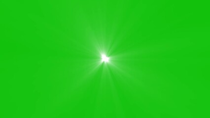 white light rays on green screen. light animation from center. light rays footage chromakey