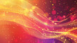 Vibrant and dynamic abstract tech wave background with red and yellow digital waves for modern and futuristic design. Featuring a bright and artistic pattern with a shimmering gradient