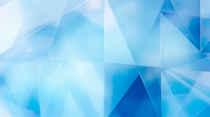 Wall Mural - A cool blue abstract background with a crystal-like polygonal geometric pattern