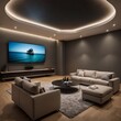 Modernes Home Kino. Generative AI Technologie