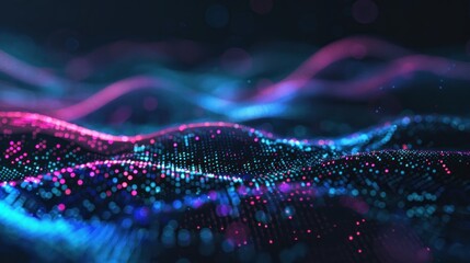 Poster - abstract background with connecting dots and lines. Connection structure. Science background. futuristic.