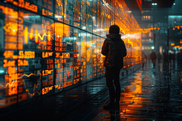 Poster - A market maker facilitating liquidity and price discovery in financial markets by quoting bid and ask prices. Concept of market making and liquidity provision. Generative Ai.