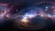 360 degree space nebula panorama equirectangular projection environment map hdri spherical panorama space background with nebula and stars