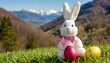 a plush rabbit brings easter joy