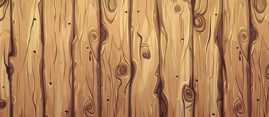 Wall Mural - Detailed view of the rich wood grain on a close-up shot of a wooden wall