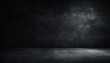 exposed concrete wall dark panoramic background with floor for placement and presentation