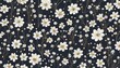 seamless pattern with cute tiny flowers background texture with white gypsophila illustration for textile web print wrapping fabric wallpaper