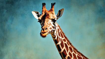 Wall Mural - portrait of a giraffe