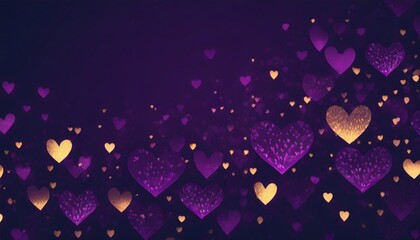 Wall Mural - abstract violet background with hearts concept mother s day valentine s day birthday spring colors