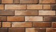 close up of a brown brick wall with a multitude of rectangular bricks arranged in a pattern the building material is a composite of brick and stone