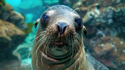 Sea lion staring at camera.