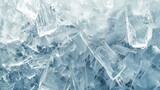 Fototapeta  - Macro photography of unique ice crystal patterns. Winter and cold weather concept with copy space. Detailed frost texture on a translucent surface.