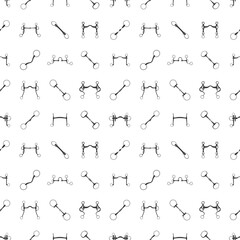 equine elegance, seamless vector pattern from horse bits